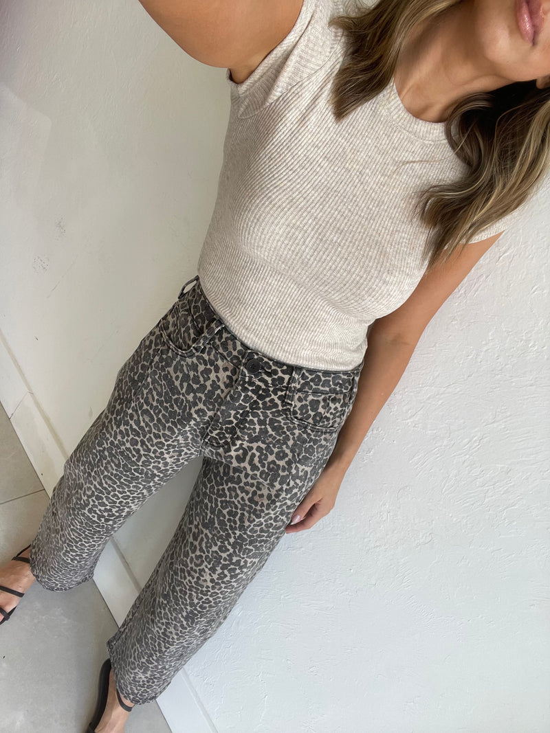 Lindsey Leopard Barrel Pants