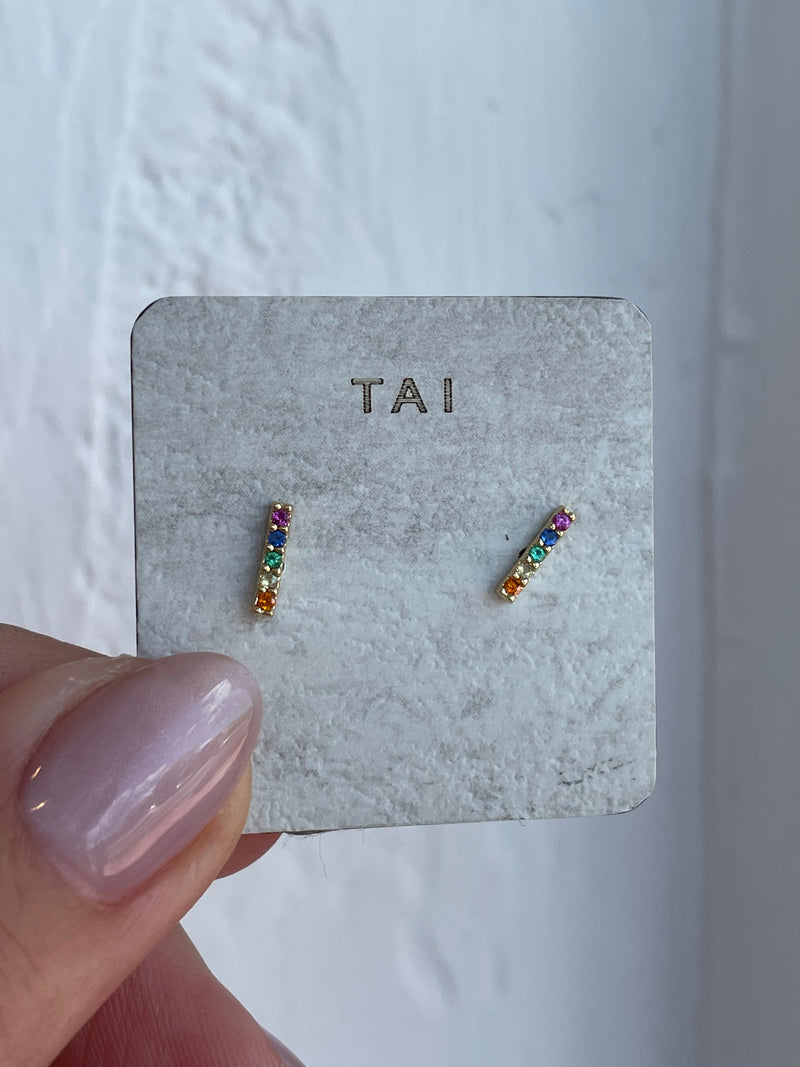 Rainbow Stick Earring